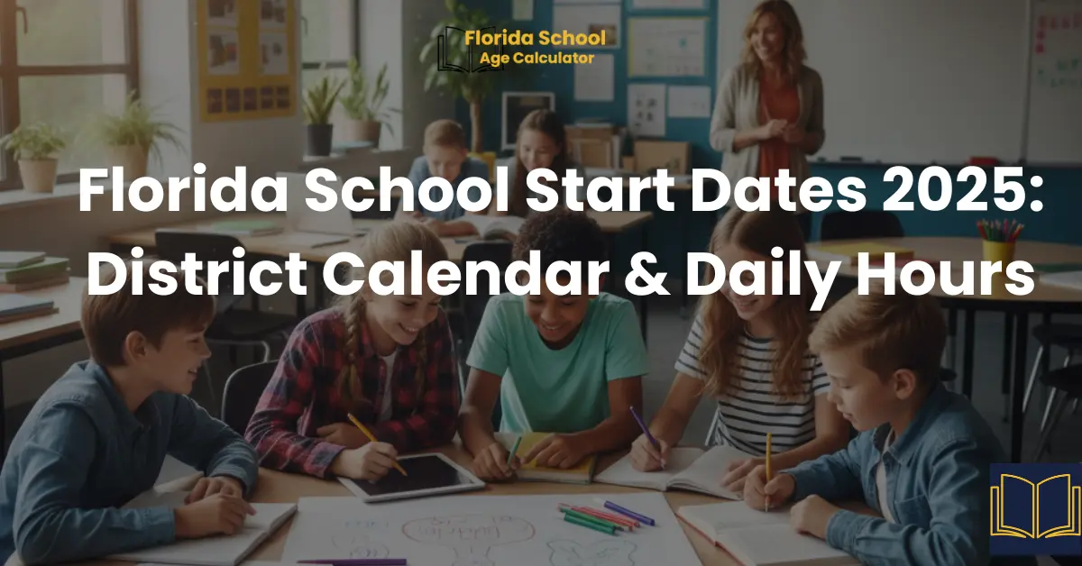 A group of Florida school students studying in a classroom